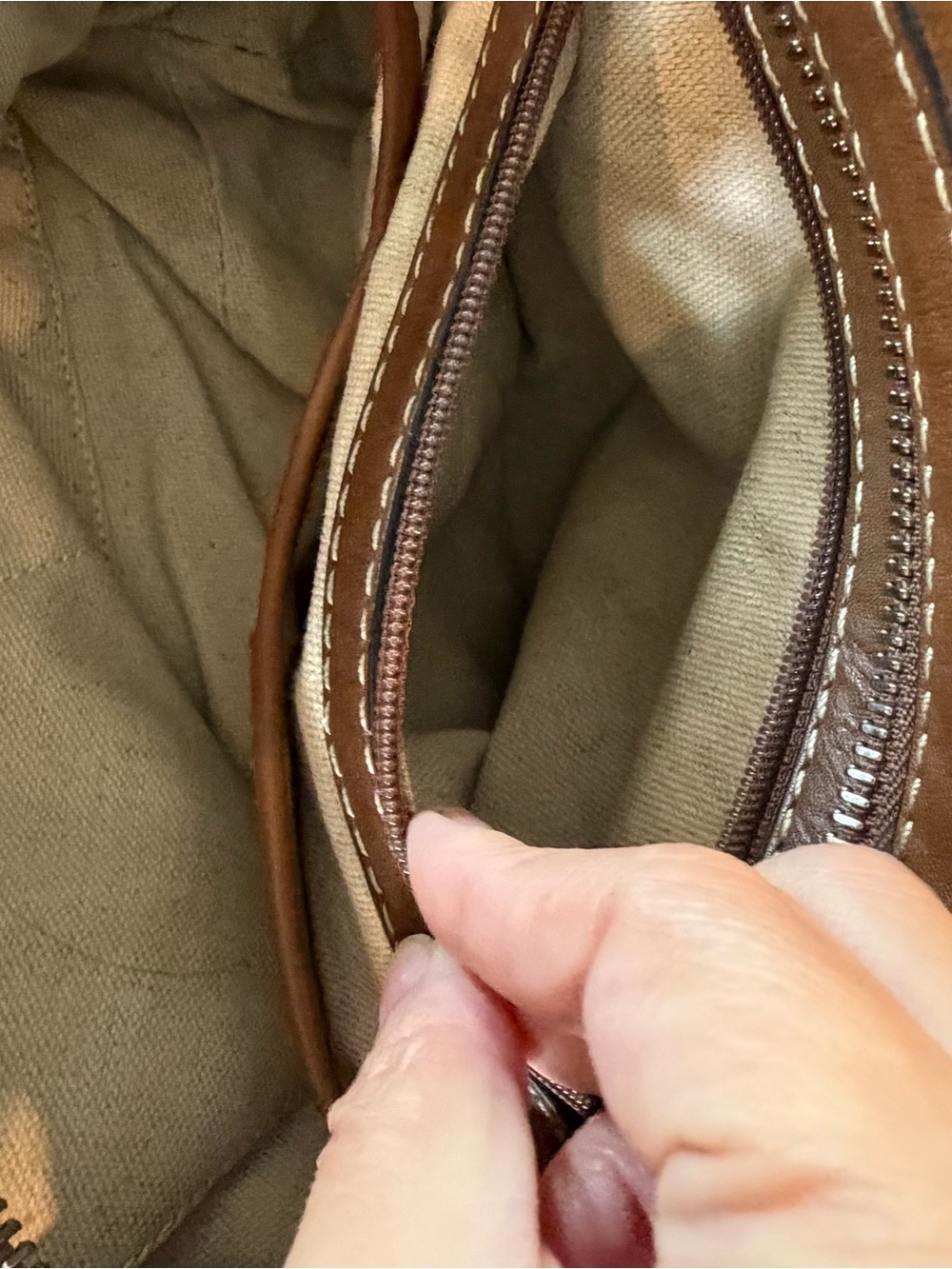Michael Kors Brown Leather Satchel with Silver Hardware - Picture 9 of 9